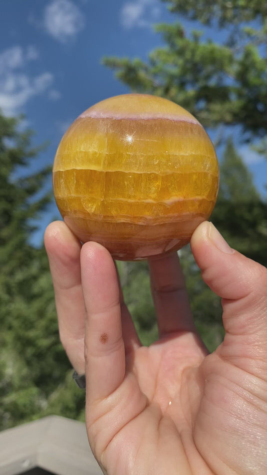 Yellow Fluorite Sphere - 160