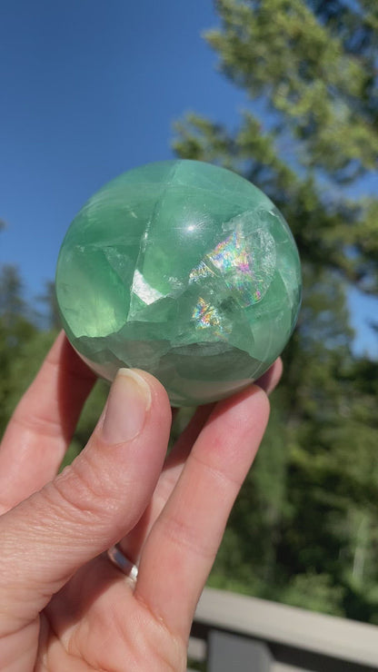 Green Fluorite Sphere - 146B