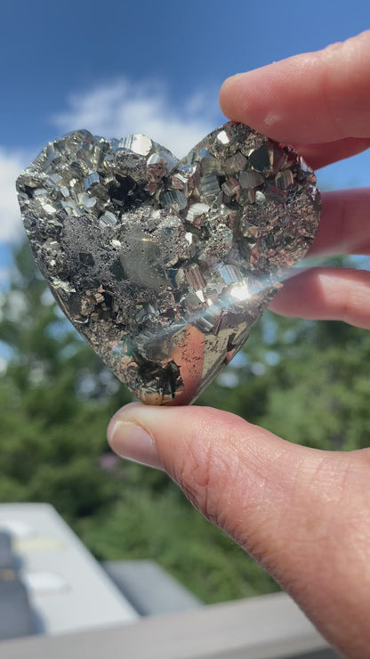 Gold Pyrite Heart - 55