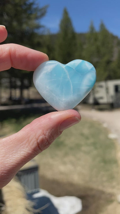 Blue Larimar Heart - 164B