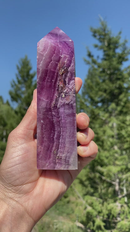 Pink Fluorite Tower - 171
