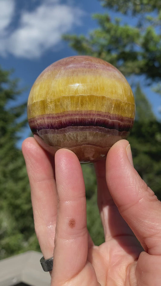 Yellow Fluorite Sphere - 122