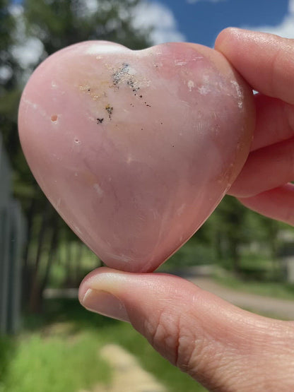 Pink Opal Heart - 60