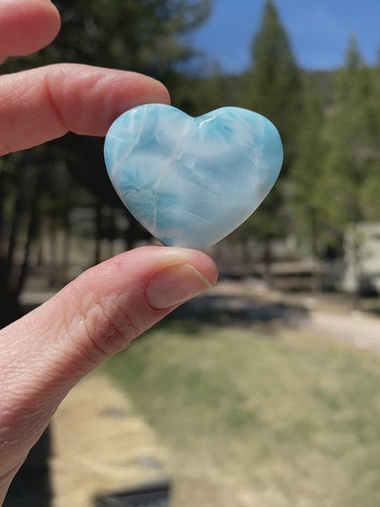 Blue Larimar Heart - 164A