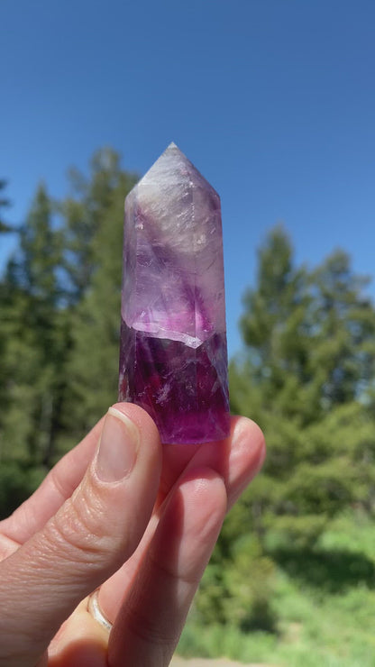 Magenta Fluorite Tower - 57