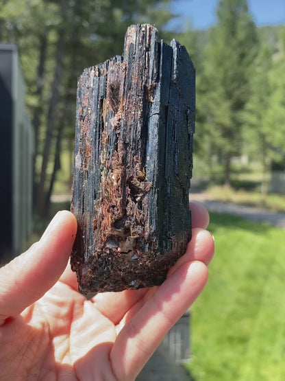 Black Tourmaline with Mica Free Form - 33