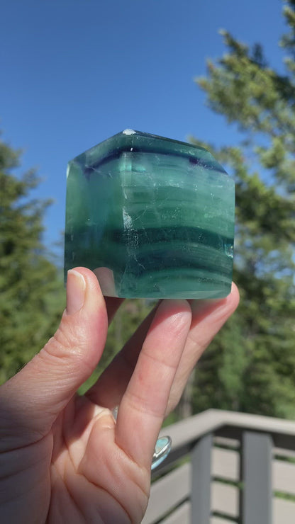 Green Fluorite Cube - 140