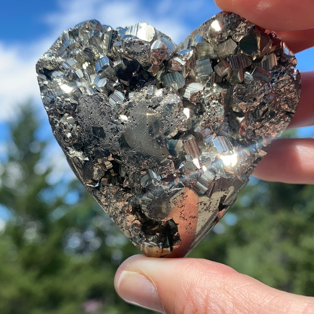 Gold Pyrite Heart - 55 - Starseed Collective