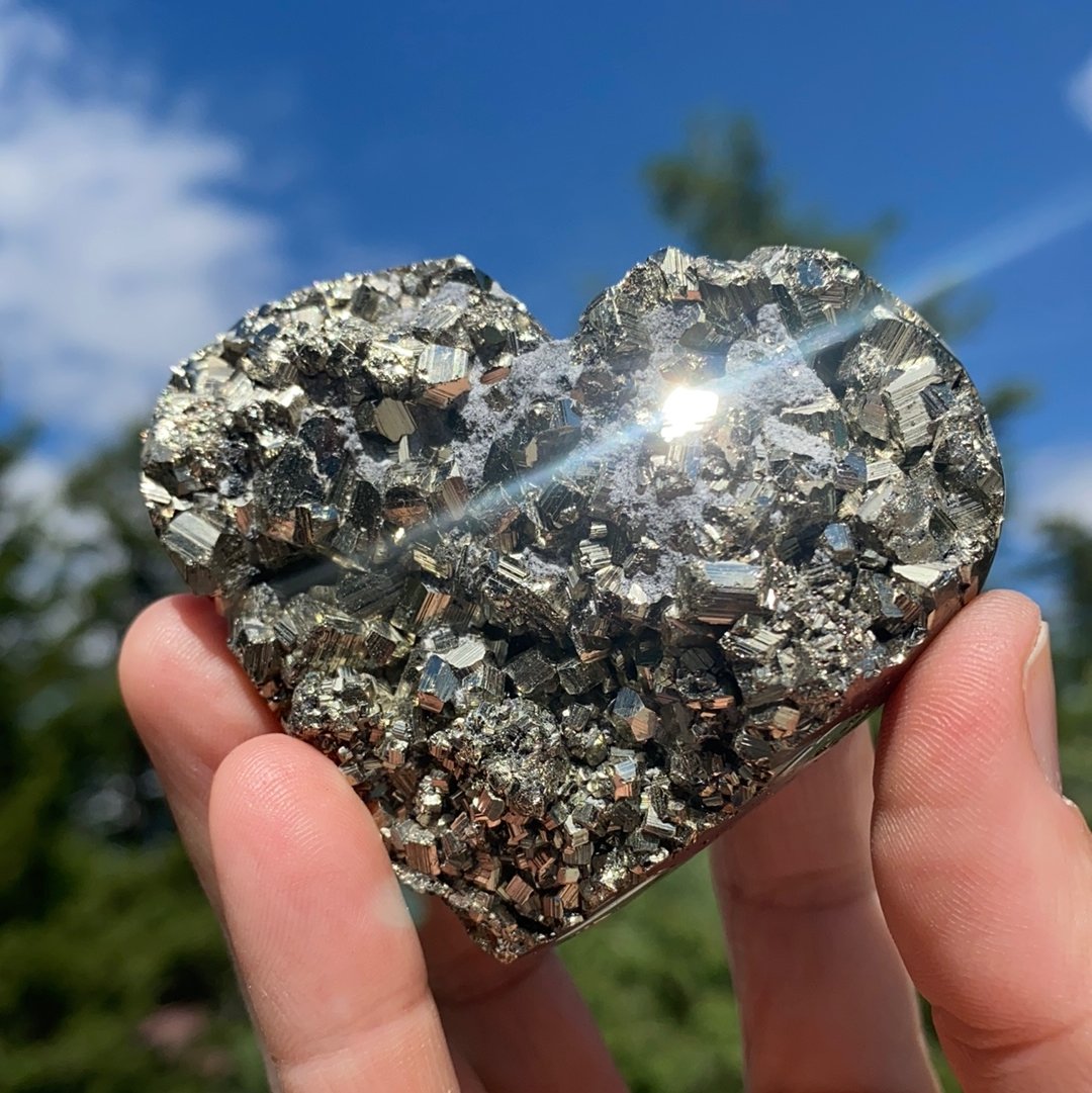 Gold Pyrite Heart - 66 - Starseed Collective