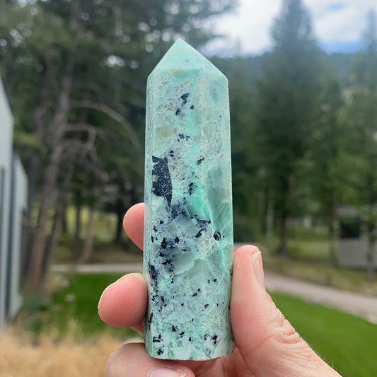 Green Garnierite Tower - 23A - Starseed Collective