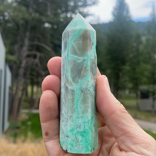 Green Garnierite Tower - 23B - Starseed Collective
