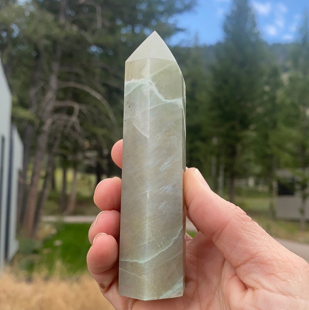 Green Garnierite Tower - 32B - Starseed Collective