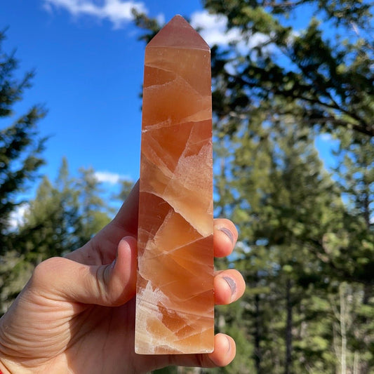 Honey Calcite Tower - 65 - Starseed Collective