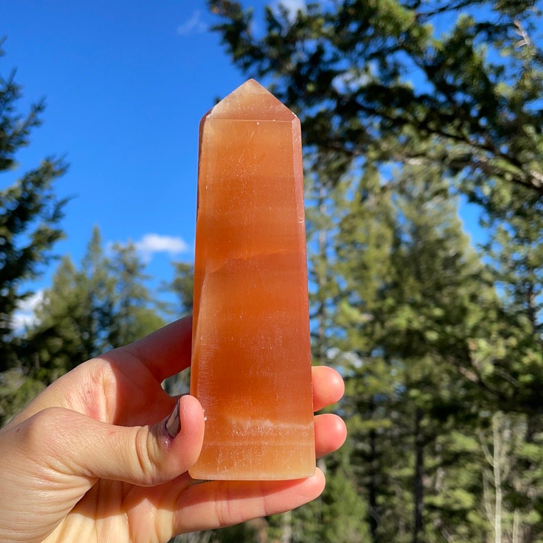 Honey Calcite Tower - 78 - Starseed Collective