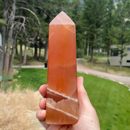 Honey Calcite Tower - 88 - Starseed Collective