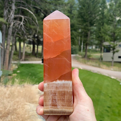 Honey Calcite Tower - 90 - Starseed Collective