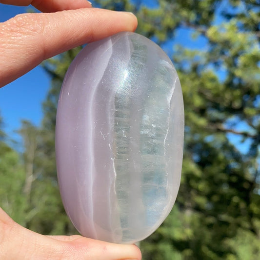 Lavendar Fluorite Palm - 61 - Starseed Collective