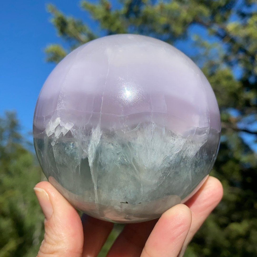 Lavendar Fluorite Sphere - 213 - Starseed Collective
