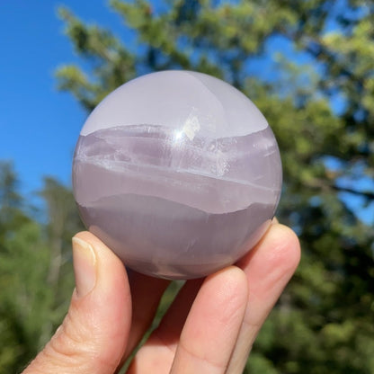 Lavender Fluorite Sphere - 60 - Starseed Collective