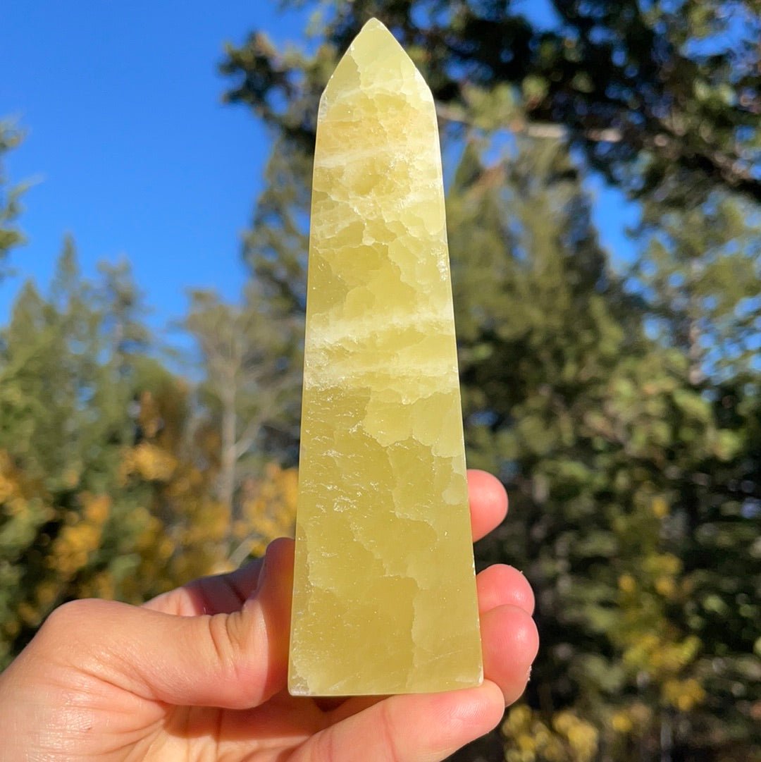 Lemon Calcite Tower - 41 - Starseed Collective