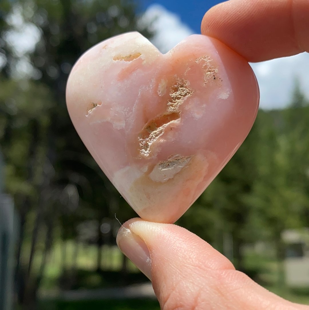 Pink Opal Heart - 21B - Starseed Collective