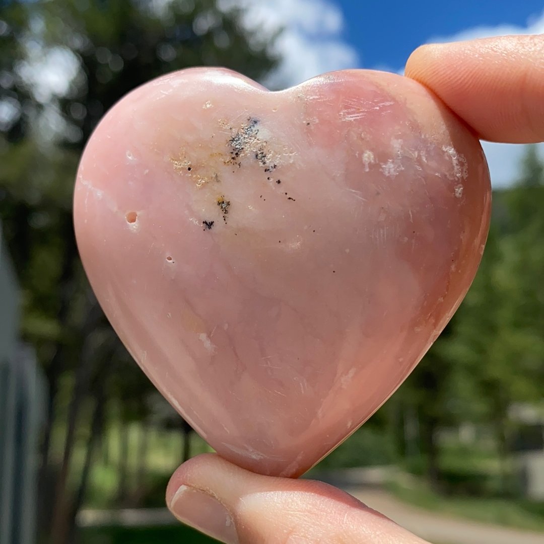 Pink Opal Heart - 60 - Starseed Collective
