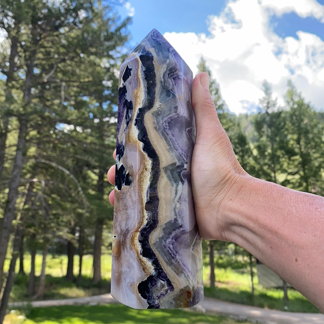Purple Fluorite Tower - 501 - Starseed Collective