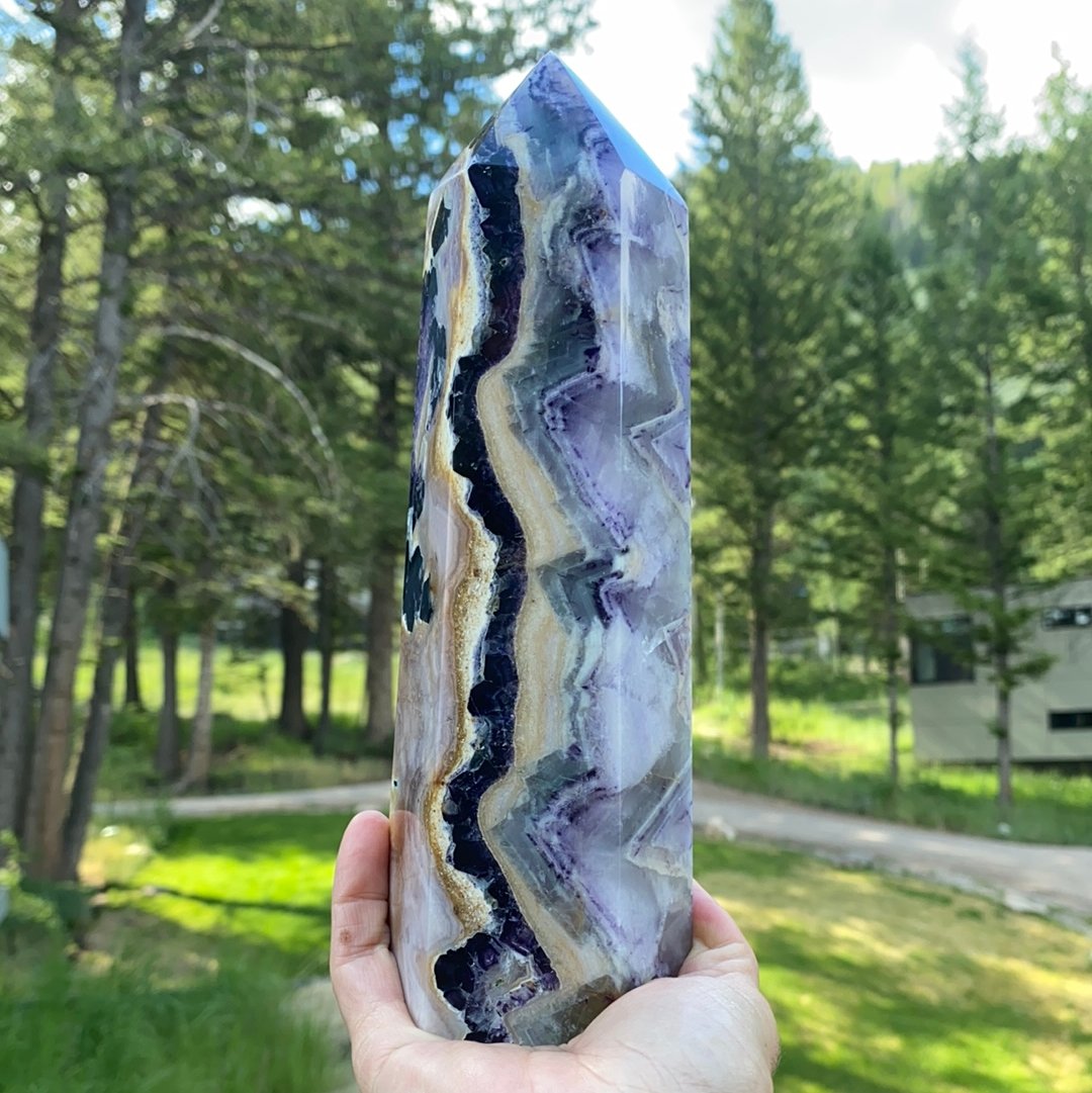 Purple Fluorite Tower - 501 - Starseed Collective
