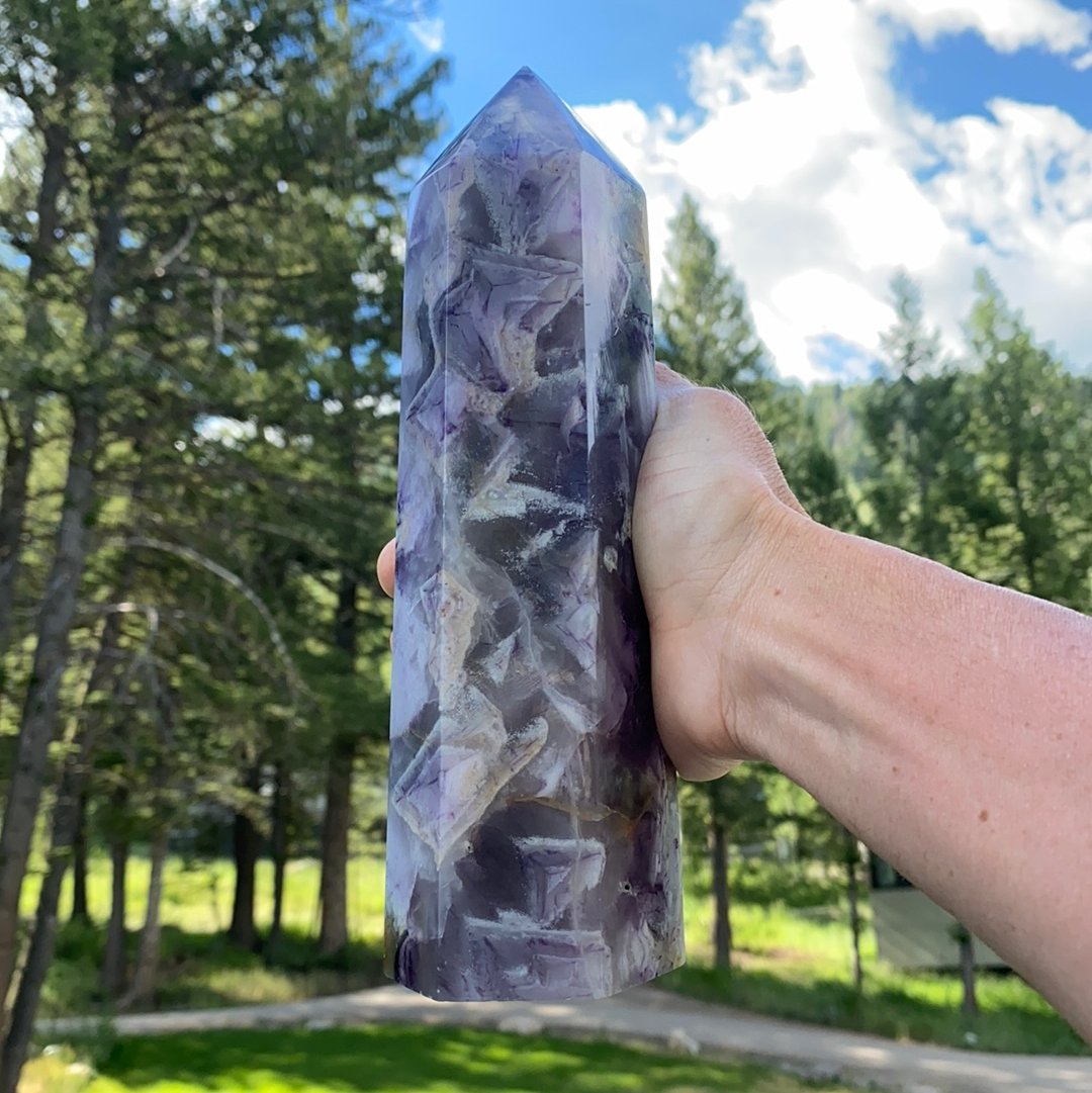 Purple Fluorite Tower - 501 - Starseed Collective