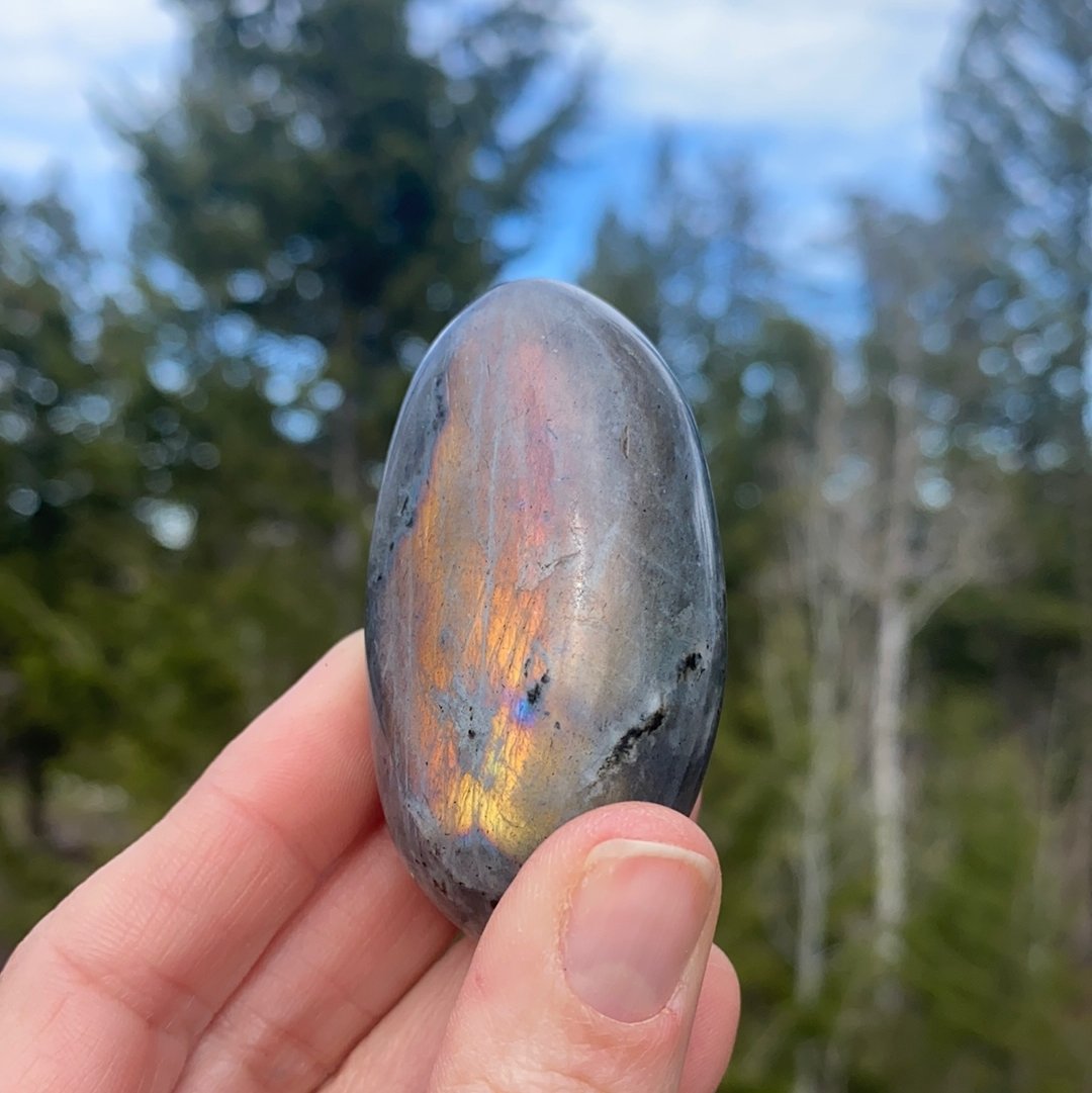 Purple Labradorite Palm - 18 - Starseed Collective