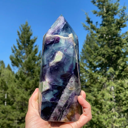 Purple Rainbow Fluorite Tower - 362 - Starseed Collective
