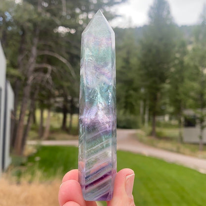 Rainbow Fluorite Tower - 38A - Starseed Collective