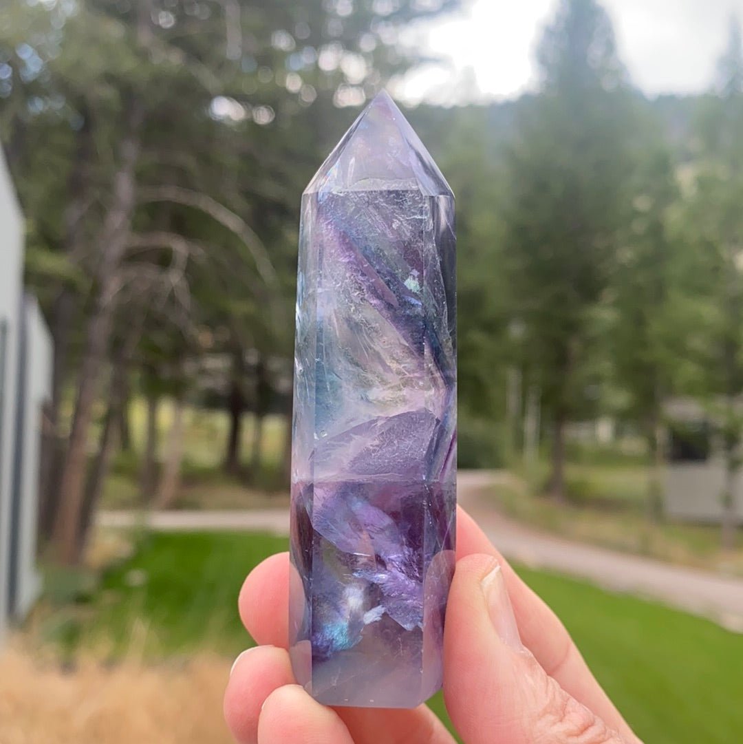Rainbow Fluorite Tower - 38B - Starseed Collective