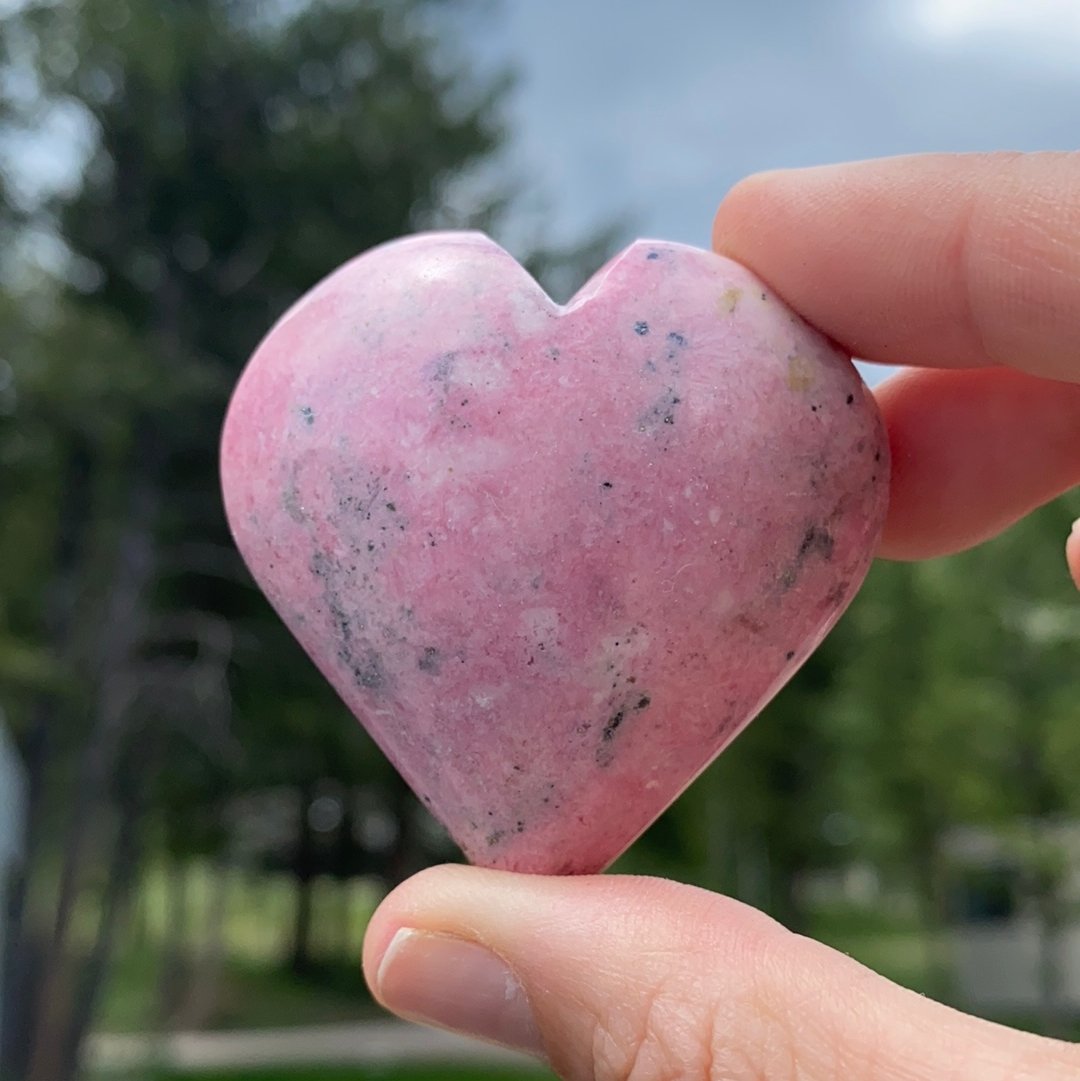 Rhodonite Heart - 21A - Starseed Collective