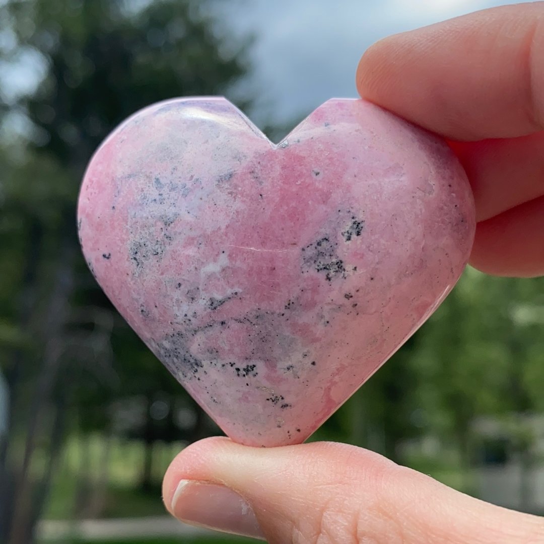 Rhodonite Heart - 21B - Starseed Collective