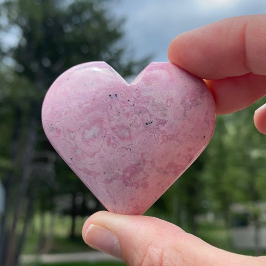 Rhodonite Heart - 21B - Starseed Collective