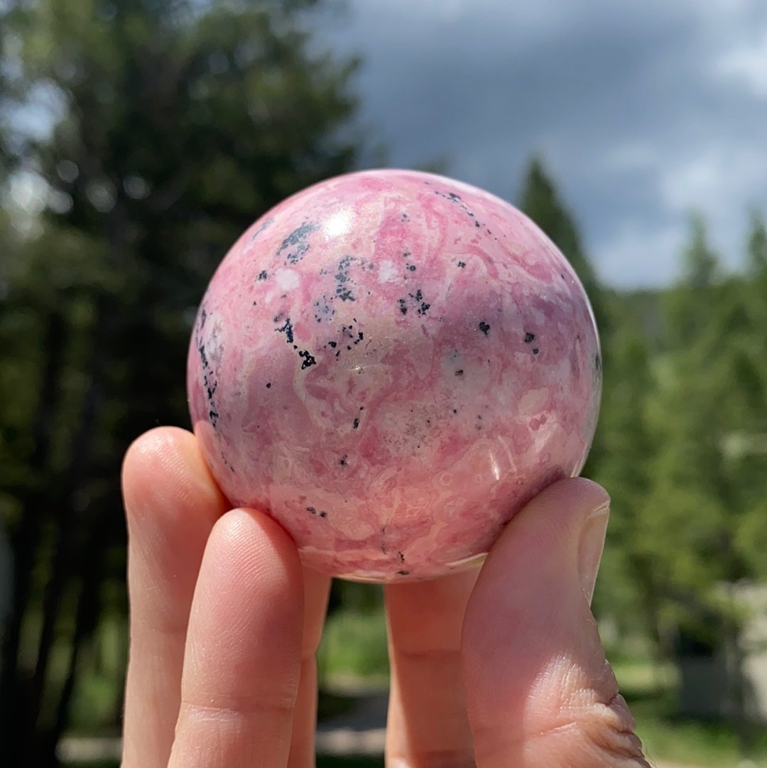 Rhodonite Sphere - 62 - Starseed Collective