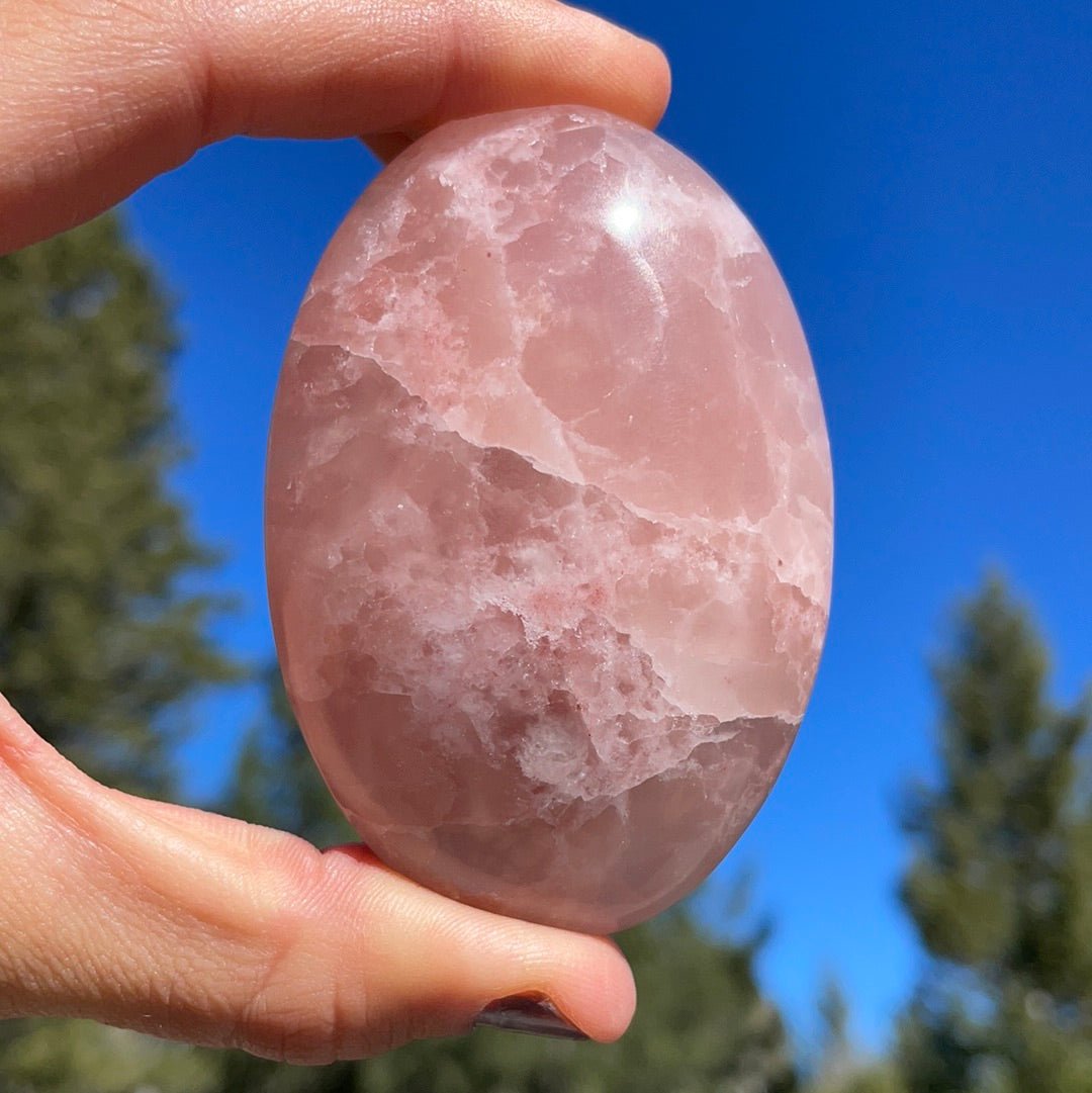 Rose Calcite Palm - 22 - Starseed Collective