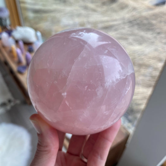 Rose Quartz Sphere - 274 - Starseed Collective
