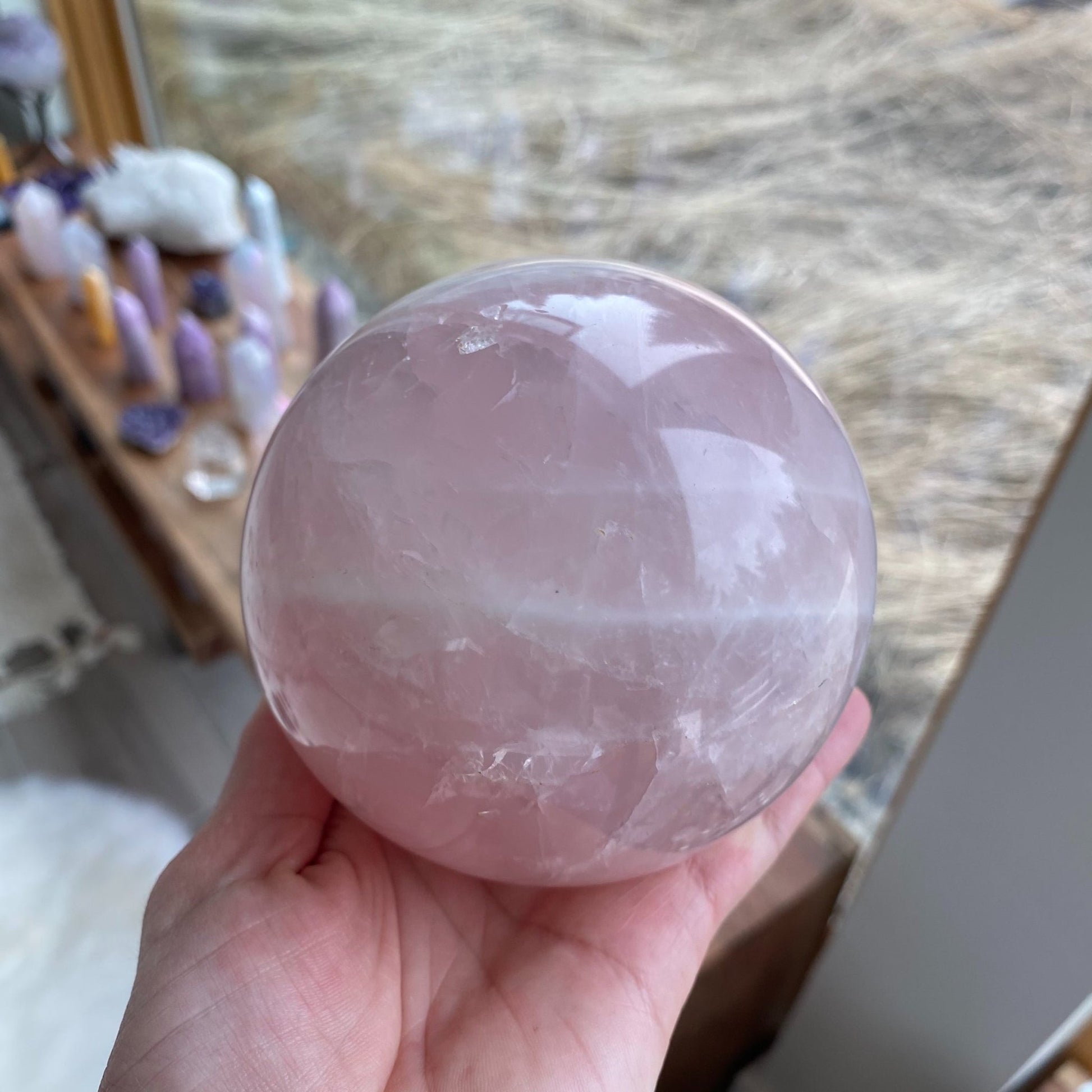 Rose Quartz Sphere - 326 - Starseed Collective