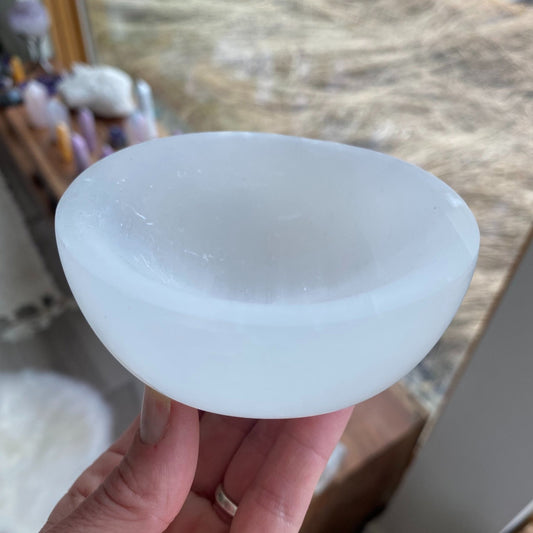 Selenite Bowl - 64 - Starseed Collective