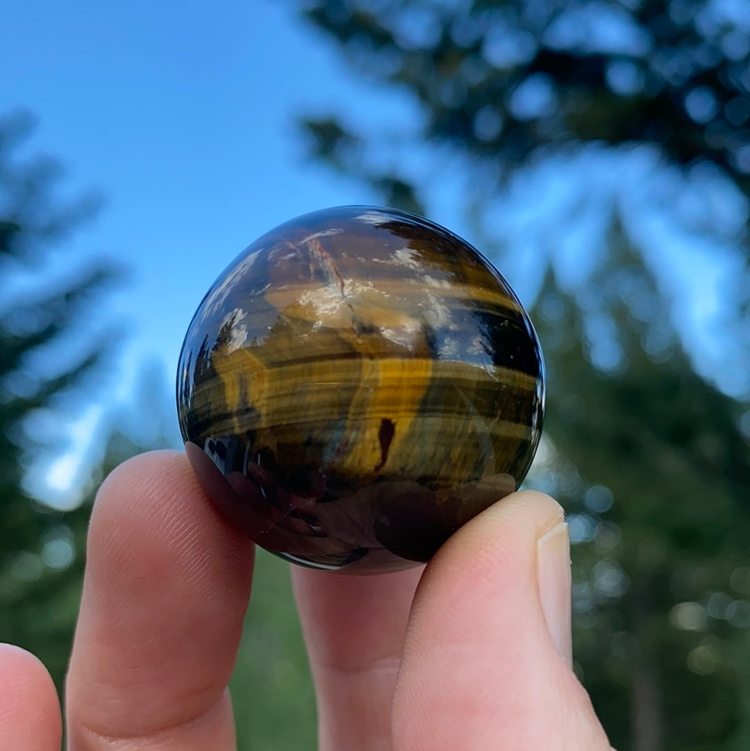 Tiger's Eye Sphere - 17A - Starseed Collective
