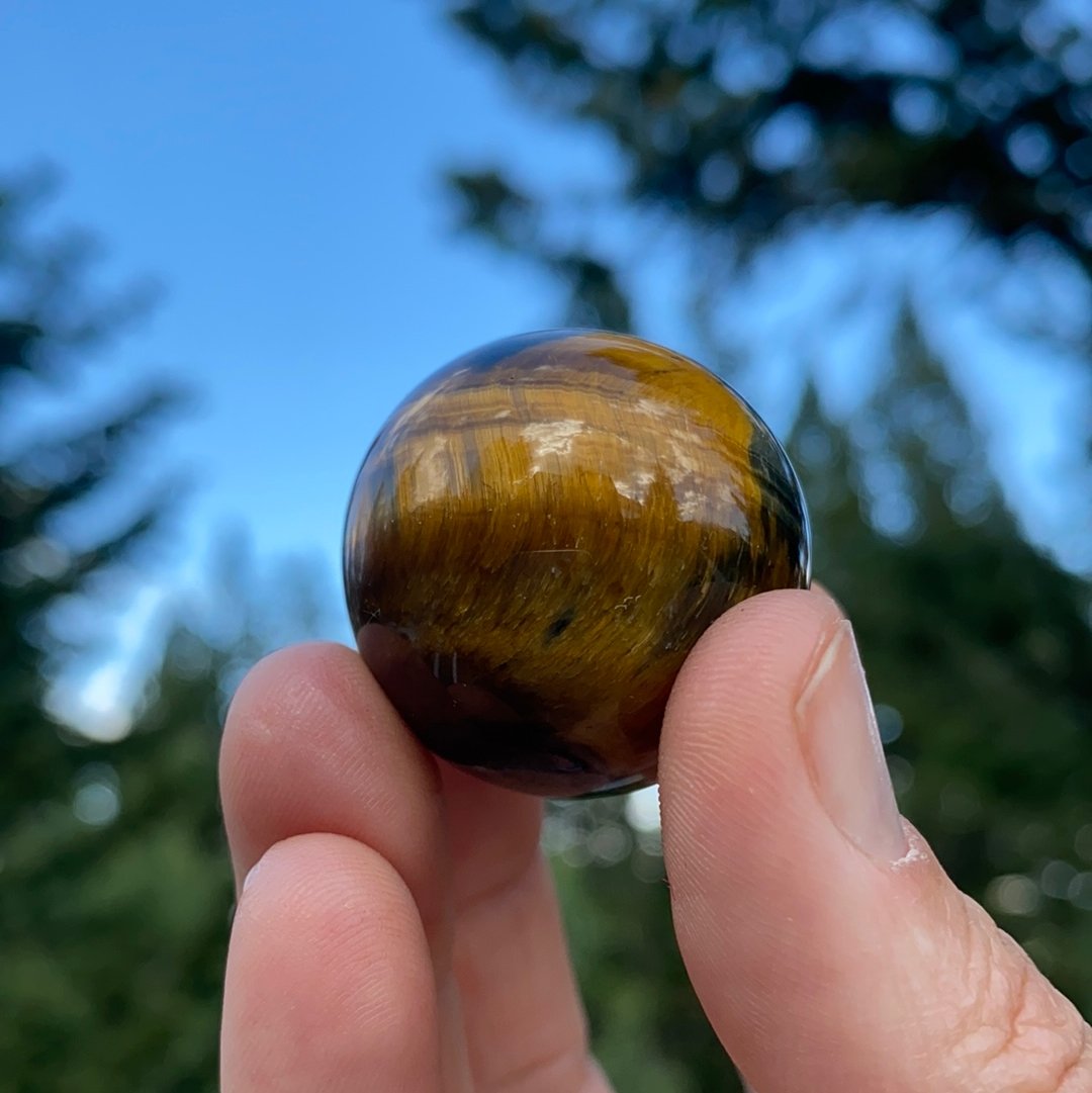 Tiger's Eye Sphere - 17B - Starseed Collective