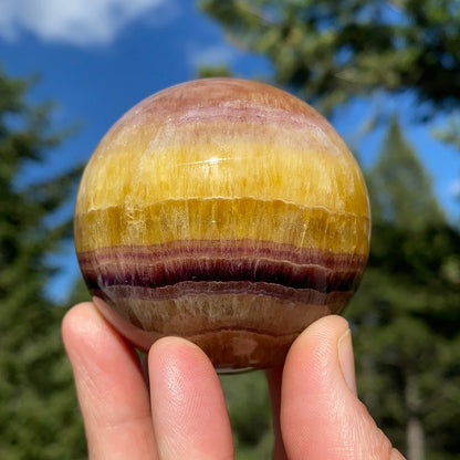 Yellow Fluorite Sphere - 122 - Starseed Collective
