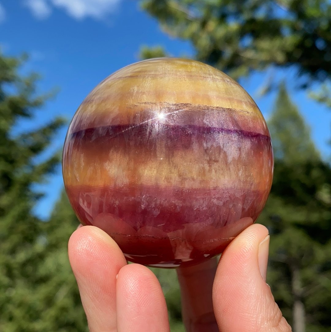 Yellow Fluorite Sphere - 133 - Starseed Collective