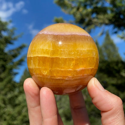 Yellow Fluorite Sphere - 160 - Starseed Collective